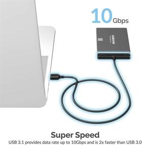 img 1 attached to 🔌 SABRENT USB 3.1 (Type-A) to SSD / 2.5-Inch SATA Hard Drive Adapter | Optimized for SSD, UASP SATA III Support | EC-SS31