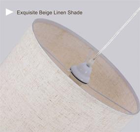 img 3 attached to 💡 QIYIZM Plug in Pendant Light - 2 Pack, Beige Linen Shade with LED Bulb Included, Perfect for Bedrooms, Living Room, and Kitchen with On/Off Switch