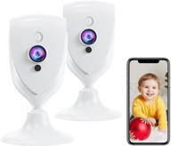 🐾 advanced pet camera with phone app: 1080p baby monitor with sound detection, motion alarm, night vision, two-way audio, and alexa compatibility – mipc app included (2pcs) logo