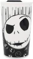 ☕ 10-ounce black/white ceramic travel coffee mug - silver buffalo disney's nightmare before christmas jack with bones logo