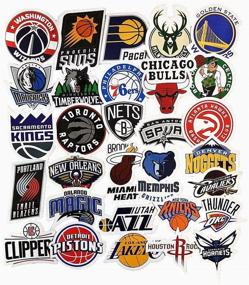 img 4 attached to 🏀 Complete Set of 30 NBA Basketball Team Logo Graffiti Decals – Waterproof Vinyl Stickers for Water Bottles, Cars, Motorcycles, Skateboards, Luggage, Phones, iPads, and Laptops