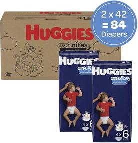 img 3 attached to 🌙 Huggies Overnites Nighttime Baby Diapers, Size 6, 84 Count