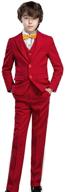 👔 yanlu 5 piece boy's formal suits set: jacket, vest, pants, shirt, and tie | kids tuxedos in 7 color options logo