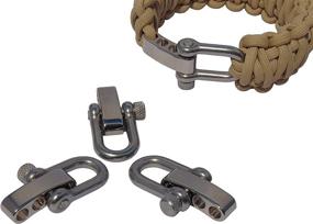 img 1 attached to 💪 Upgraded Generation of Type-III Stainless Steel Shackle with Adjustable Silver Finish for Paracord Bracelets