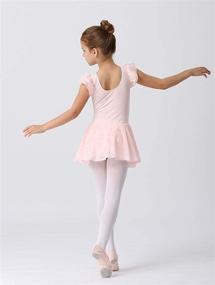 img 1 attached to 👧 MdnMd Toddler Girls' Ballet Leotard with Glitter Tutu Skirt and Petal Sleeves