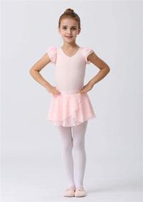 img 3 attached to 👧 MdnMd Toddler Girls' Ballet Leotard with Glitter Tutu Skirt and Petal Sleeves