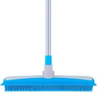 🧹 mr.siga soft bristle rubber broom and squeegee: efficient cleaning tool with telescopic handle- 12.4" width logo