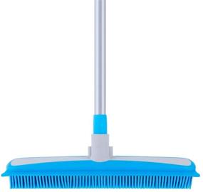 img 4 attached to 🧹 MR.SIGA Soft Bristle Rubber Broom and Squeegee: Efficient Cleaning Tool with Telescopic Handle- 12.4" Width