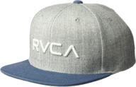 🧢 trendy rvca boys' twill snapback hat: perfect for style and comfort logo