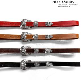 img 3 attached to 💎 Western Crystal Bling Studded Rhinestone Belt - Fashionable Leather Belt, 1-1/2"(38mm) Wide