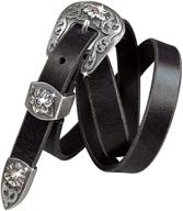 💎 western crystal bling studded rhinestone belt - fashionable leather belt, 1-1/2"(38mm) wide logo