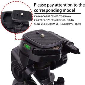 img 1 attached to 📷 BLUECELL Quick Release QR Plate for Enhanced Tripod Head Compatibility with Velbon CX-444, CX-888, CX-460, CX-460mini, CX-470, CX-570, CX-690, DF-50, Sony VCT-D580RM, VCT-D680RM, VCT-R640, and QB-4W