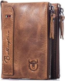 img 4 attached to 👜 Genuine Leather Vintage Pocket Wallet by BULLCAPTAIN