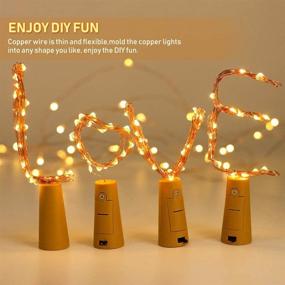 img 1 attached to 🍾 16 Packs of Battery Operated Wine Bottle Lights – Colourful Copper Wire Fairy String Lights with 20 LEDs for DIY Bottles, Weddings, Christmas, Halloween Decorations – 78 Inches Wire