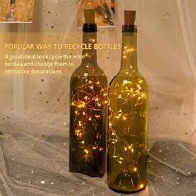 img 3 attached to 🍾 16 Packs of Battery Operated Wine Bottle Lights – Colourful Copper Wire Fairy String Lights with 20 LEDs for DIY Bottles, Weddings, Christmas, Halloween Decorations – 78 Inches Wire