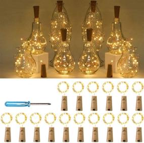 img 4 attached to 🍾 16 Packs of Battery Operated Wine Bottle Lights – Colourful Copper Wire Fairy String Lights with 20 LEDs for DIY Bottles, Weddings, Christmas, Halloween Decorations – 78 Inches Wire