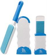 🧹 portable and reusable lint remover brushes - effortless pet hair removal for clothes - self cleaning, double sided - travel ready & easy to use logo