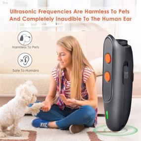 img 1 attached to Metsoo Quenta Anti Barking Device - Ultrasonic Rechargeable 2-in-1 Dog Training Tool for Behavior Control and Bark Training