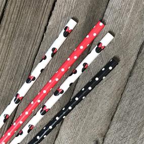 img 2 attached to 🐭 Minnie Mouse-Inspired Mouse Ears and Polka Dot Paper Straws - Red, White, Black - 7.75 Inches - 100 Pack - Outside the Box Papers Brand
