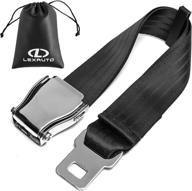 ✈️ lexa uto airplane seat belt extender set │ faa approved │ adjustable 7-24 inches │ leather bag │ fits major u.s. airlines except southwest │ type a universal logo