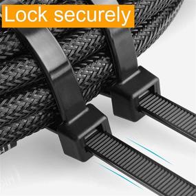 img 1 attached to 💪 Strong & Durable 8 inch Black Zip Ties by Tantti Supply - 100 Pieces, 40 lbs Tensile Strength