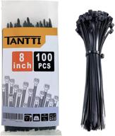 💪 strong & durable 8 inch black zip ties by tantti supply - 100 pieces, 40 lbs tensile strength logo