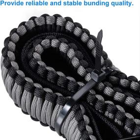 img 2 attached to 💪 Strong & Durable 8 inch Black Zip Ties by Tantti Supply - 100 Pieces, 40 lbs Tensile Strength