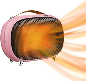 img 4 attached to 🔥 Vteilas Pink Portable Electric Space Heater: 800W/400W/Natural Wind, Tip-over & Overheat Protection for Bedroom, Office, and Indoor Use