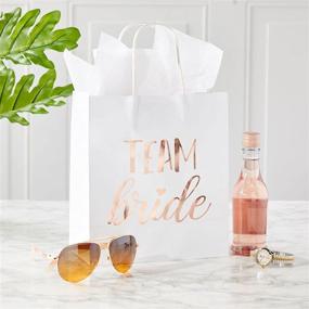 img 3 attached to 🎁 Wedding Bridal Party Gift Bags, Team Bride/Team Groom, includes Tissue Paper (10 Each)