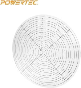 img 3 attached to 🔍 Enhanced SEO: POWERTEC 71421 10 Inch Round Center Finder Compass Tool for Wood Turning Lathe Work, made of Clear Acrylic