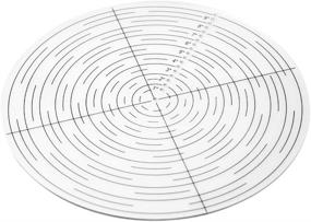 img 4 attached to 🔍 Enhanced SEO: POWERTEC 71421 10 Inch Round Center Finder Compass Tool for Wood Turning Lathe Work, made of Clear Acrylic