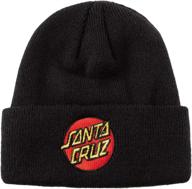 🧢 sleek and stylish: santa cruz men's classic dot long shoreman beanie for ultimate comfort and style logo