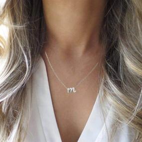 img 1 attached to 🌟 Dainty Stainless Steel Initial Necklace: Personalized Gift for Women, Girls, and Bridesmaids - TASBERN