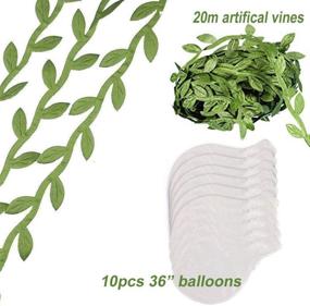 img 3 attached to 🎈 MeiMeiDa 10pcs Large 36 inch White Balloons with 65ft Artificial Leaf Vines – Ideal Décor for Wedding, Birthday Party, Outdoor Events, Carnival, and Baby Showers