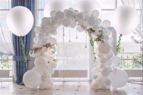 img 1 attached to 🎈 MeiMeiDa 10pcs Large 36 inch White Balloons with 65ft Artificial Leaf Vines – Ideal Décor for Wedding, Birthday Party, Outdoor Events, Carnival, and Baby Showers