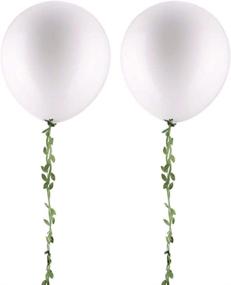 img 2 attached to 🎈 MeiMeiDa 10pcs Large 36 inch White Balloons with 65ft Artificial Leaf Vines – Ideal Décor for Wedding, Birthday Party, Outdoor Events, Carnival, and Baby Showers