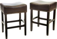 🪑 christopher knight home lisette brown backless counter stools, 2-piece set – stylish and practical seating solution! logo