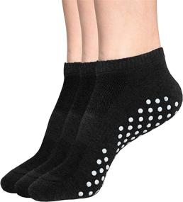 img 4 attached to 🧦 Premium Non Slip Yoga Socks for Women | Gripper Socks for Pilates, Barre, Bikram & Fitness