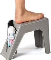 🚿 demi's home shower foot rest: ultimate pedicure foot rest in grey (supplies not included) logo