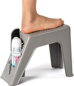 img 4 attached to 🚿 Demi's Home Shower Foot Rest: Ultimate Pedicure Foot Rest in Grey (Supplies Not Included)