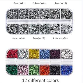 img 2 attached to Dorhui Flatback Rhinestones Rhinestone Gemstones