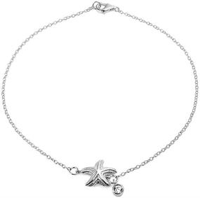 img 1 attached to Nautical Starfish Bracelet Sterling Adjustable