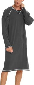 img 1 attached to LOLLO VITA Nightshirt Nightgown Sleepwear Men's Clothing in Sleep & Lounge