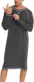img 2 attached to LOLLO VITA Nightshirt Nightgown Sleepwear Men's Clothing in Sleep & Lounge