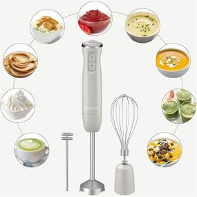 img 3 attached to Dekewe 3-in-1 Immersion Hand Blender: Powerful 800W Stick Emersion Blender with 12-Speeds, Milk Frother and Egg Whisk - Ideal for Baby Food, Smoothies, Sauces, and Puree