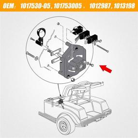 img 1 attached to 🏎️ Wztepeng 101753005 48V Heavy Duty Micro Forward Reverse Switch Assembly with Handle - Compatible with 1996-Up Golf Cart Club Car DS