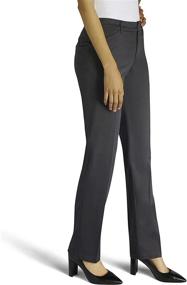 img 2 attached to 👖 Flex Motion Regular Fit Straight Leg Pants for Women by Lee