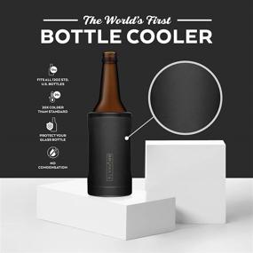 img 3 attached to 🍺 BrüMate Hopsulator BOTT'L: Insulated Beer Bottle Cooler for 12 Oz Bottles - Stainless Steel, Matte Black