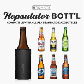 img 2 attached to 🍺 BrüMate Hopsulator BOTT'L: Insulated Beer Bottle Cooler for 12 Oz Bottles - Stainless Steel, Matte Black