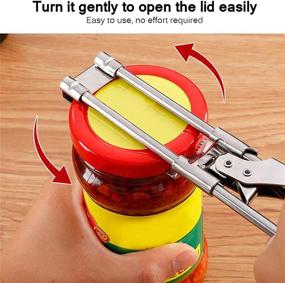 img 2 attached to 🔧 Master Opener Adjustable Jar and Bottle Opener: Versatile Stainless Steel Can Opener and Lid Gripper - Top Kitchen Accessory (1PCS)